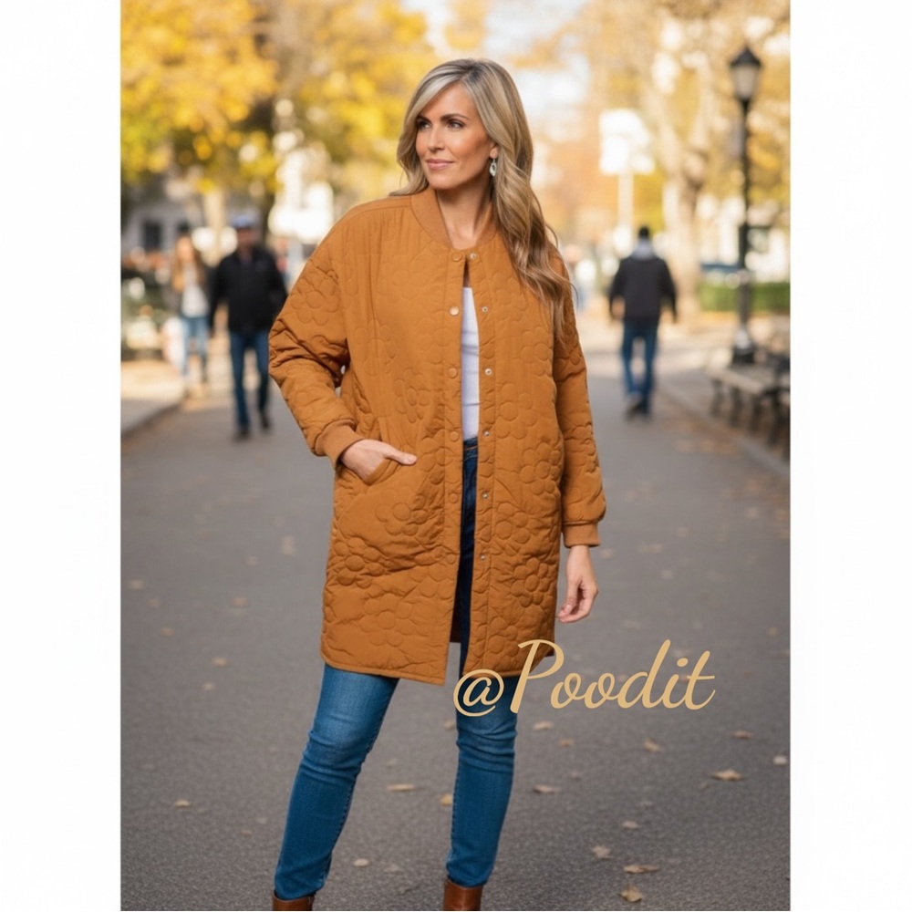 PETAL DEW Cutest lightly padded floral fall jacket M L